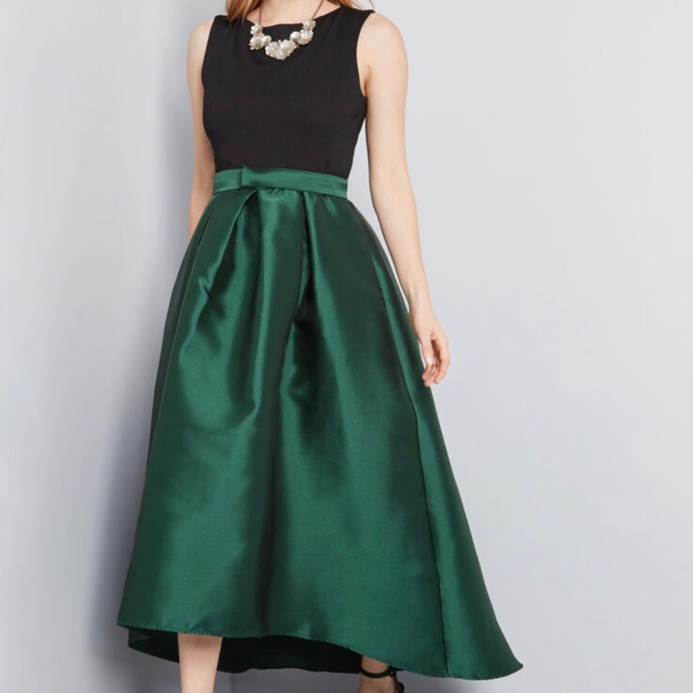 ModCloth Hutch Ariel Midi Hi Low in Emerald NWOT